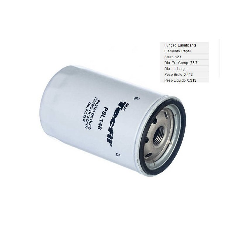 FILTRO LUBRIF /OLEO - TECFIL - PSL148 TECFIL