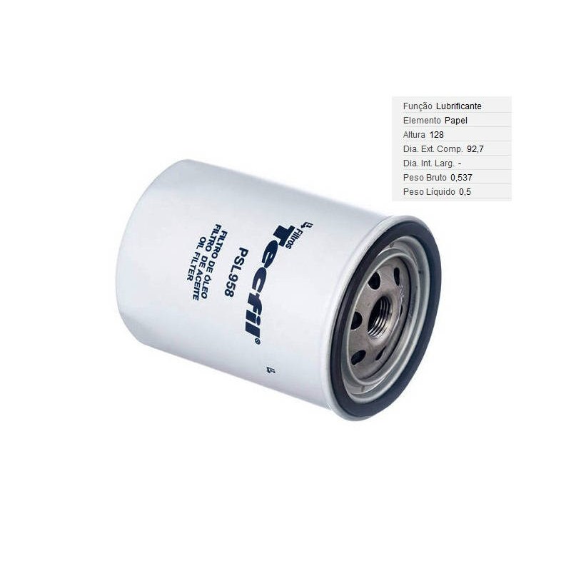 FILTRO LUBRIF /OLEO - TECFIL - PSL958