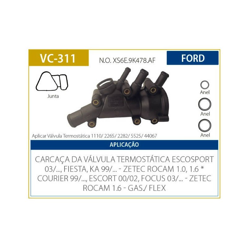CARCACA VALVULA TERMOSTATICA - VALCLEI - VC311