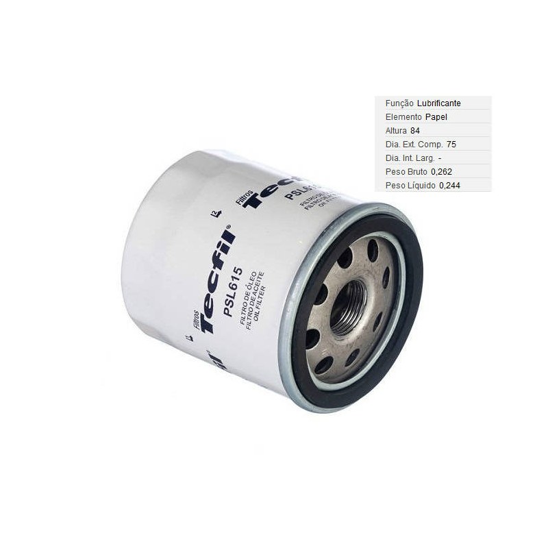 FILTRO LUBRIF /OLEO - TECFIL - PSL615