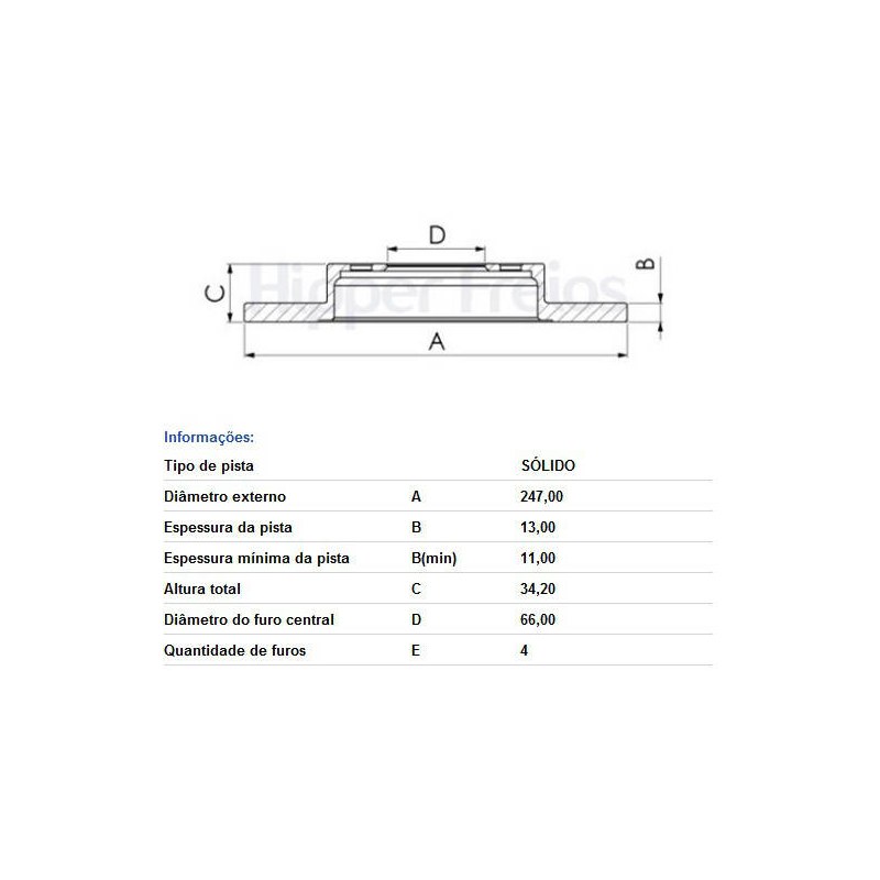 DISCO FREIO DIANTEIRO - FREMAX - BD4298