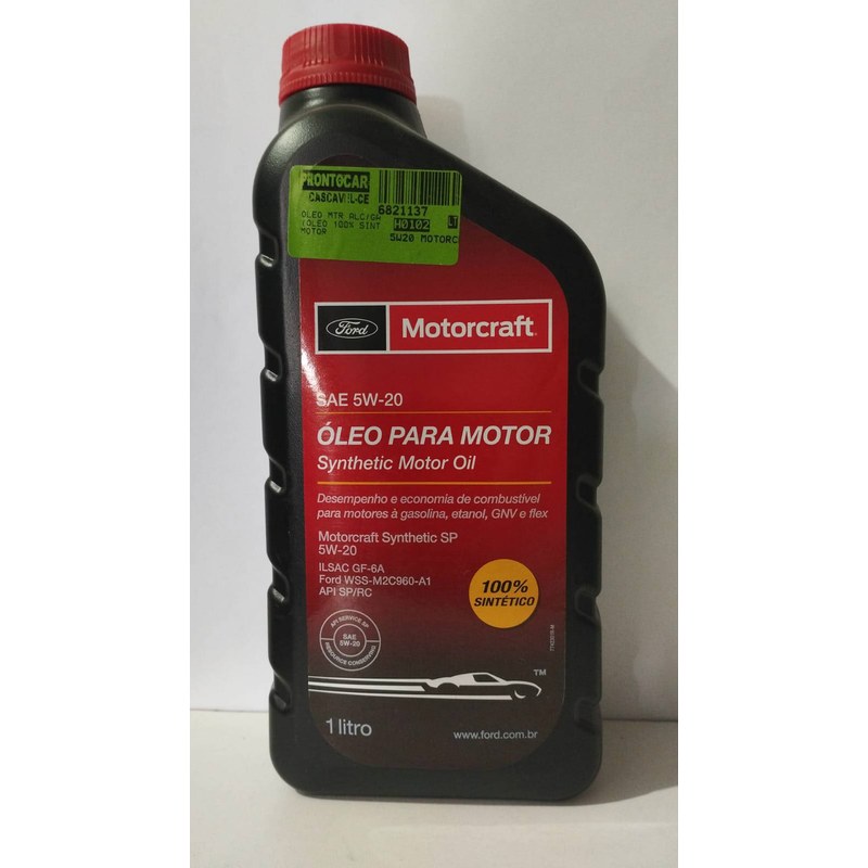 OLEO MTR ALC/GAS 05/20 (1000ML - MOTORCRAFT - 5W20 MOTORCRAFT