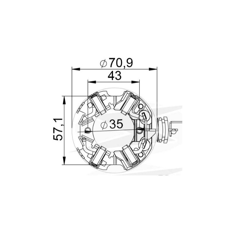 PORTA-ESCOVA MOTOR PARTIDA - UNIFAP - UF1117/4